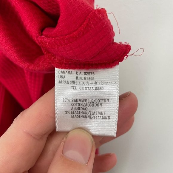 Escada Woman's Sz 38/ US 8 Red Straight Leg Mid Rise Textured Career Pants - Picture 6 of 10